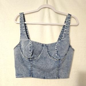 DKNY Denim Bustier - Size L